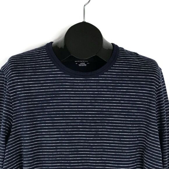 UNTUCKit Lambert Long Sleeve Shirt Men's Large Striped 100% Cotton Knit Casual - Picture 2 of 9